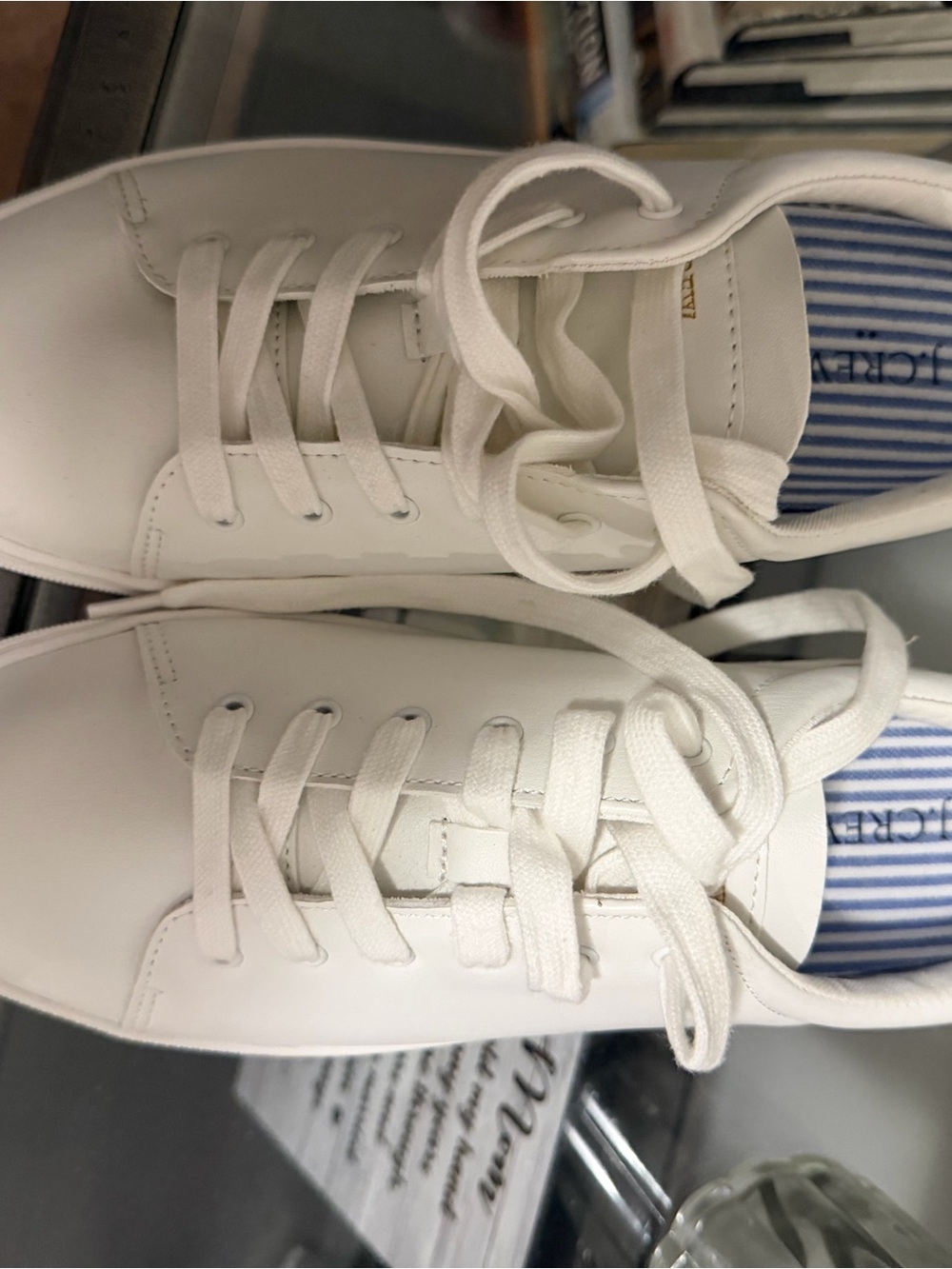 J. Crew Kids White Low-Top Lace-Up Sneakers